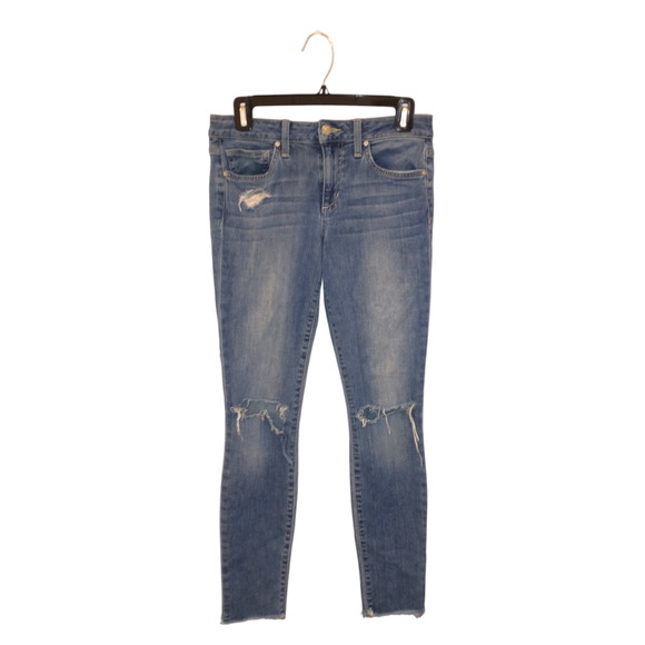 Joe's Jeans Distressed Skinny Ankle Raw Hem 27 Stretch Comfort - Picture 5 of 10